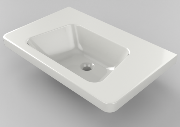 3D Waschbecken - Waschbecken 75x48 cm - Globo - Daily -...