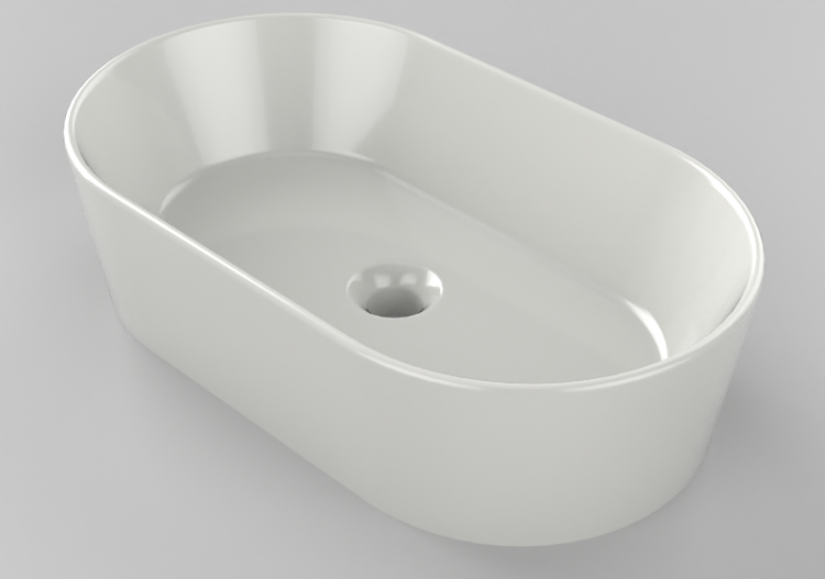 3D Waschbecken - Waschbecken 60x35 cm - Globo - Forty3 -...