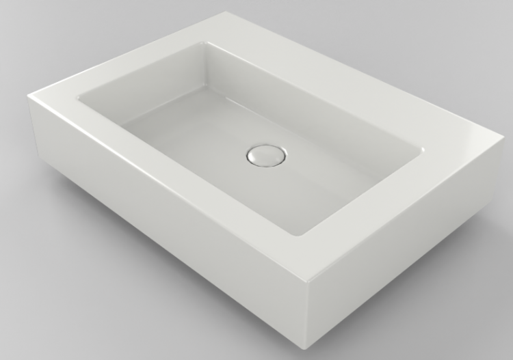 3D Waschbecken - Waschbecken 71x51 cm - Globo - Incantho -...