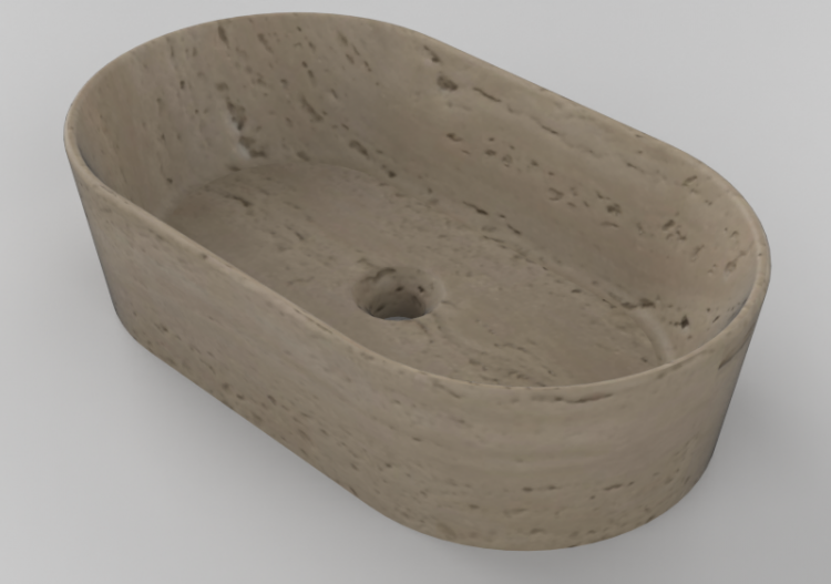 Lavabos 3D - Lavabo 60x35 cm - Globo - Le pietre - fo061.tr...