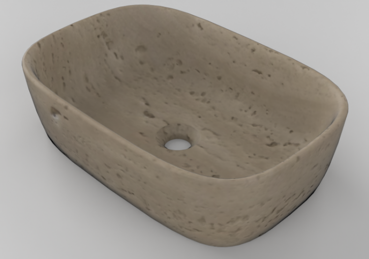 Lavabi 3D - Lavabo 55x37 cm - Globo - Le pietre - ge044.tr...