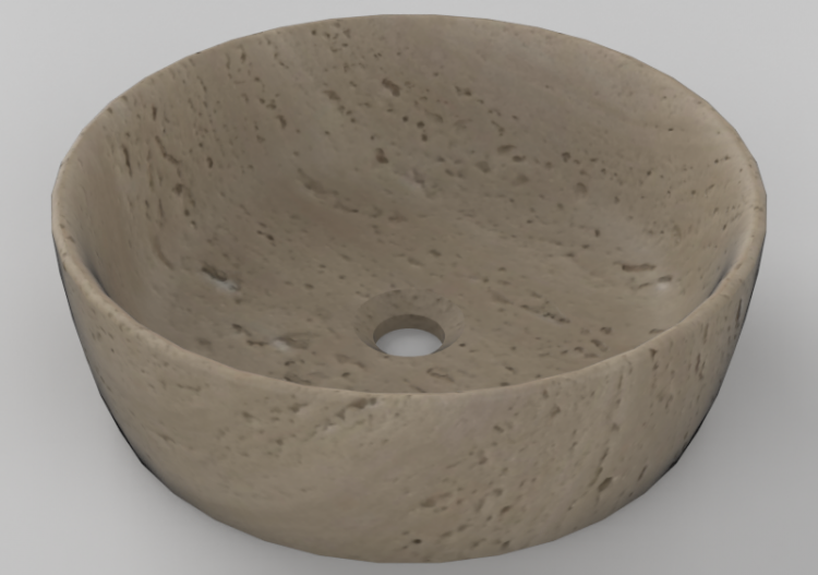 Lavabos 3D - Lavabo Ø48x15 cm - Globo - Le pietre -...