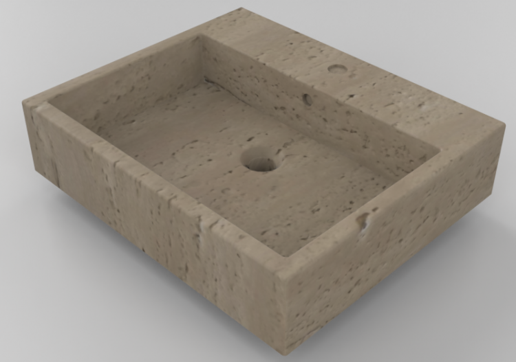 Lavabi 3D - Lavabo 60x50 cm - Globo - Le pietre - scq61.tr...