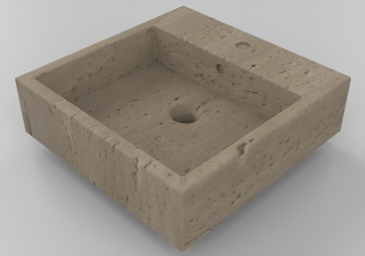 Lavabos 3D - Lavabo 50x50 cm - Globo - Le pietre - scq50.tr...