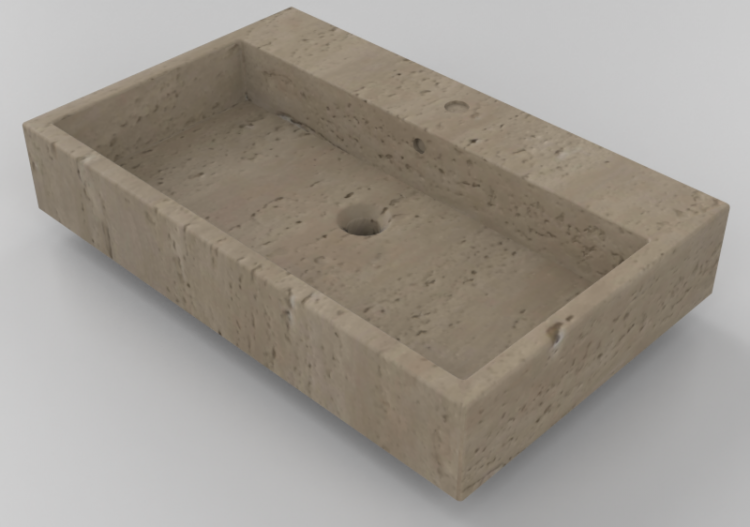 3D Sinks - Washbasin 80x50 cm - Globo - Le pietre -...