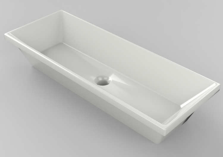 3D Waschbecken - Waschbecken 880x320x170 cm - Globo -...