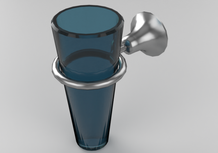 Acessórios 3D - Porta copo para parede - Lisa - ACCA...