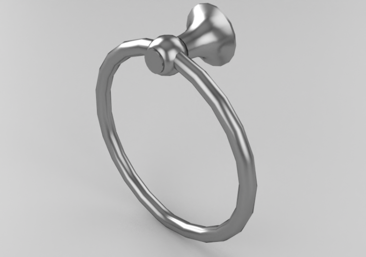 Acessórios 3D - Toalheiro para parede - Lisa - ACCA...