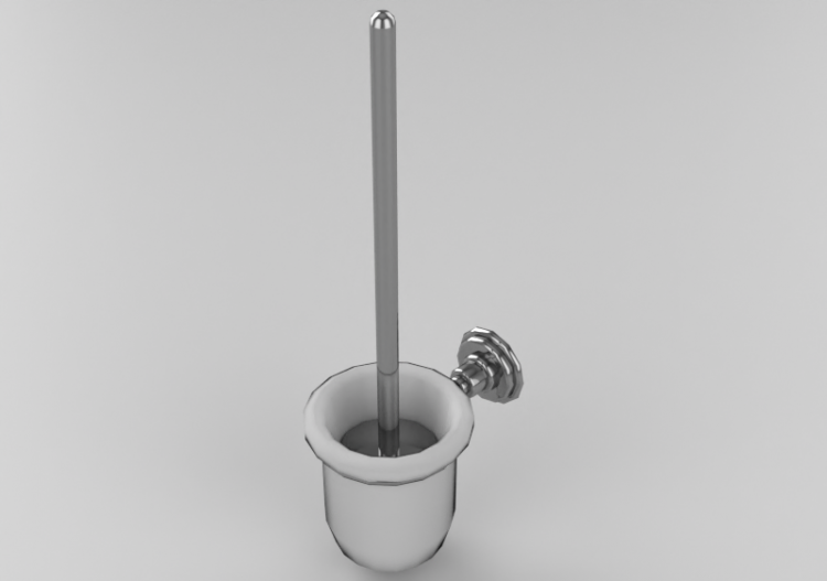 Acessórios 3D - Escova de banheiro e suporte de escova de...