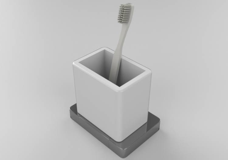 Acessórios 3D - Porta escovas de dentes para parede - lidia...