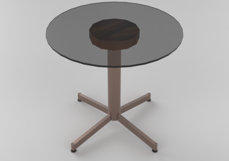 Tables 3D - Table circulaire de dimension Ø70x65 cm -...
