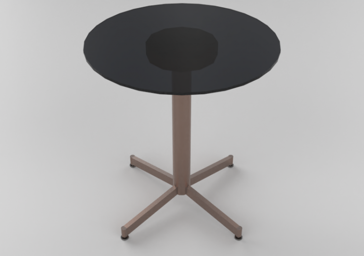 Tavoli 3D - Tavolo circolare di dimensioni Ø70x76 cm -...