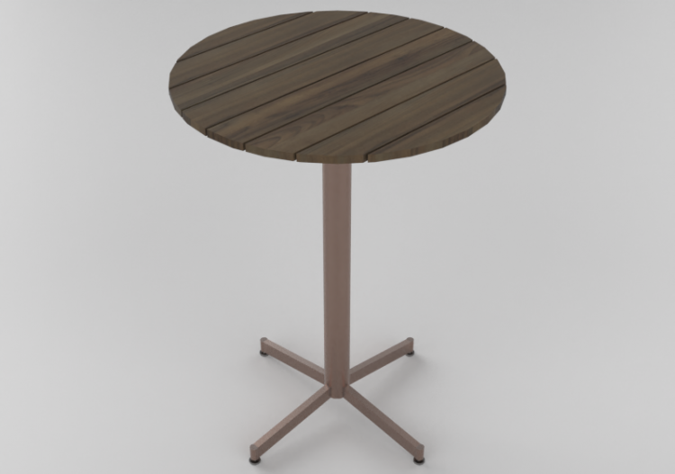 Tavoli 3D - Tavolo circolare di dimensioni Ø80x108 cm -...