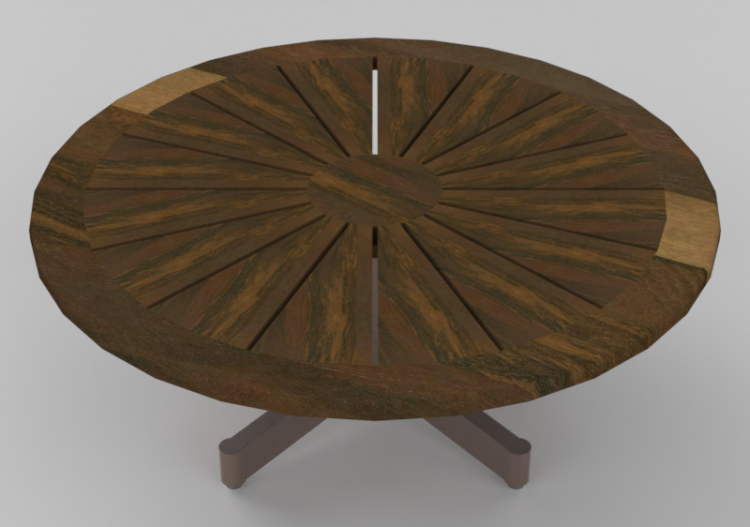 3D Tisch - Tisch rund Größe Ø130x50 cm - Sierra - 22832C -...