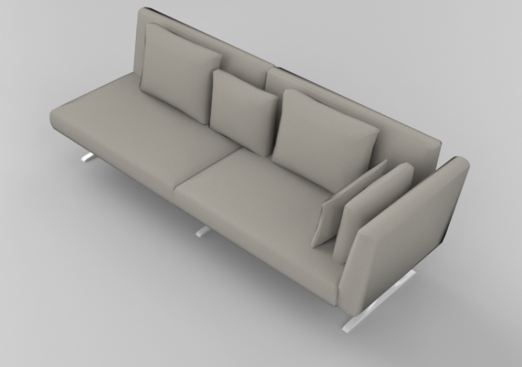 3D Sessel und Sofas - Sofa vier-Sitzer - Sierra - 29007/4D...