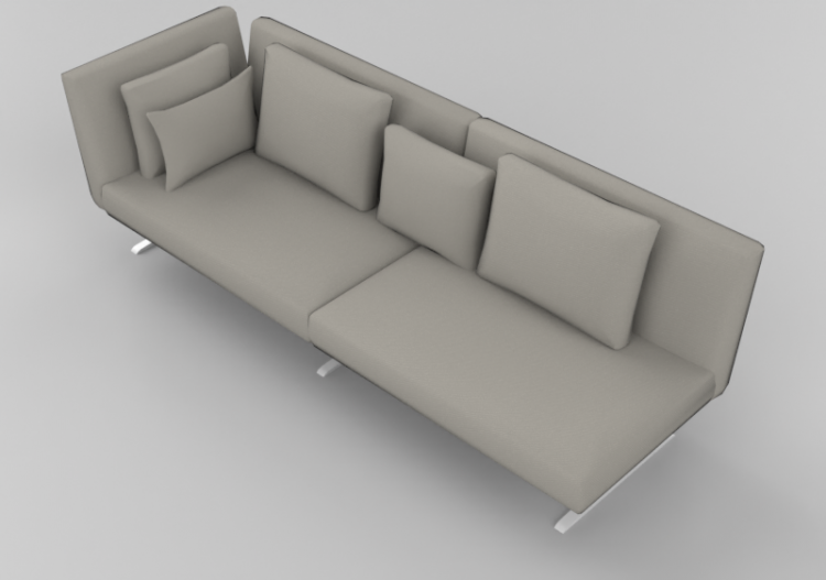 3D Sessel und Sofas - Sofa vier-Sitzer - Sierra - 29007/4E...
