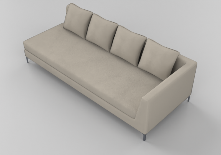 Poltronas y Sofás 3D - Sofá tres lugares - Sierra - 21501/D...