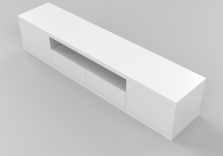 Armários 3D - Móvel TV - Sierra - 29087/BN - ACCA software