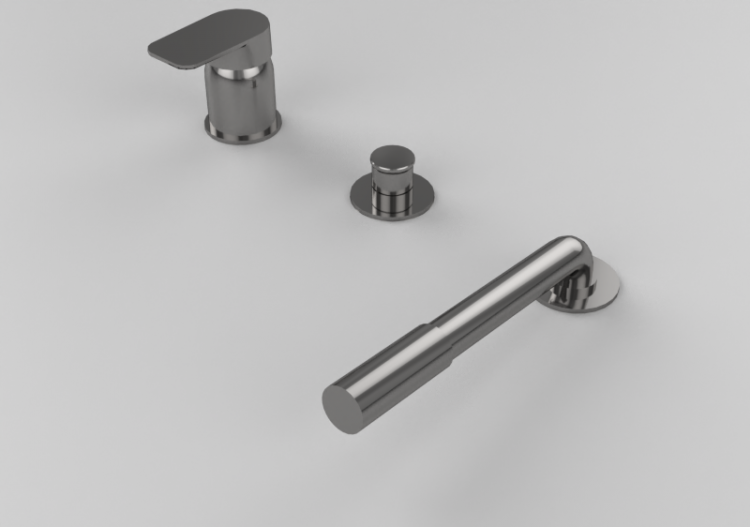 Torneiras 3D - Conjunto Borda de banheira - Ideal standard...