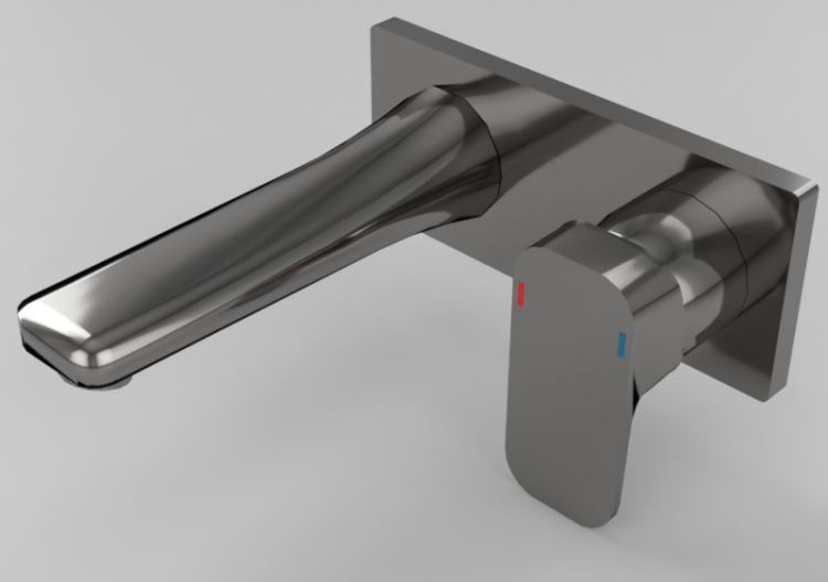 3D Taps - Wall-mounted mixer for washbasins - Ideal...
