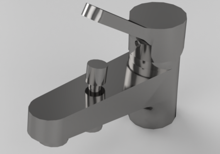 Canillas 3D - Mezclador para bañera con conexión para ducha...
