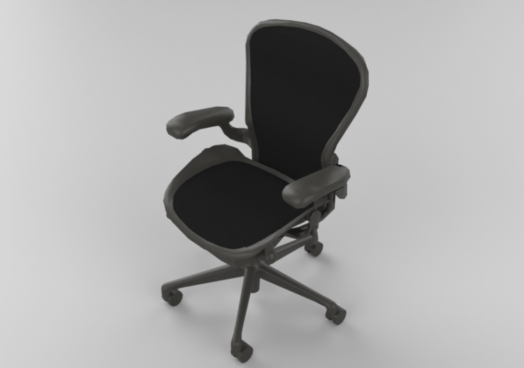 Chaises 3D - Chaise tournante - Herman Miller - Aeron -...