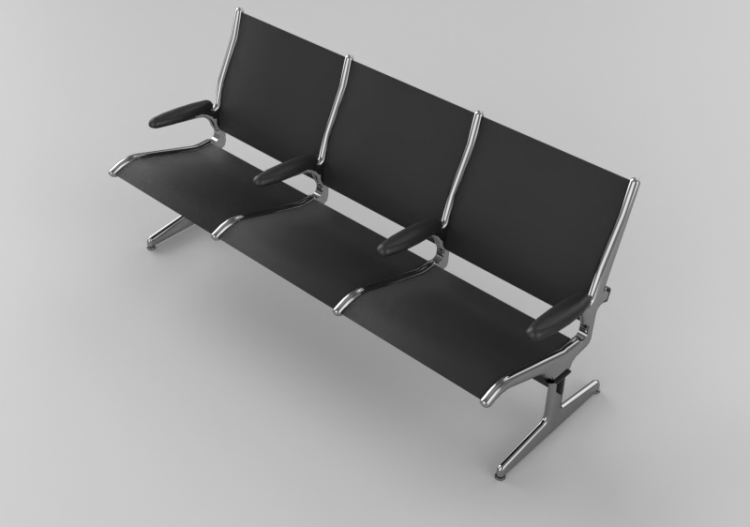 3D Chairs - Waiting chair - Herman Miller - Eames - ACCA...