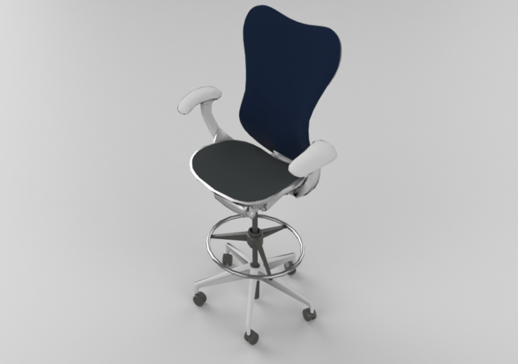 Cadeira 3D - Banqueta giratória - Herman Miller - Mirra -...