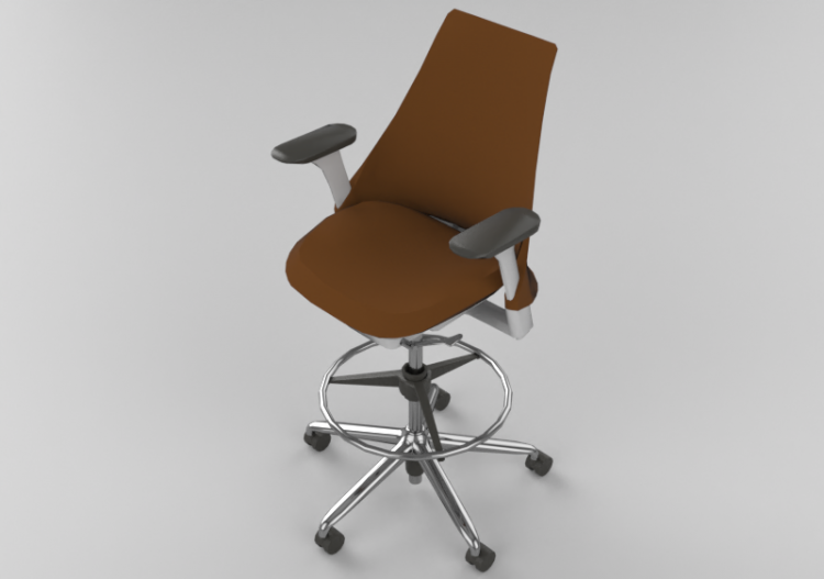 Sillas 3D - Taburete giratorio - Herman Miller - SAYL -...