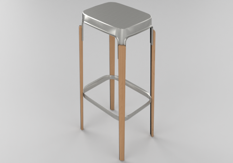 3D Stühle - Hocker - Herman Miller - Steelwood-H - ACCA...