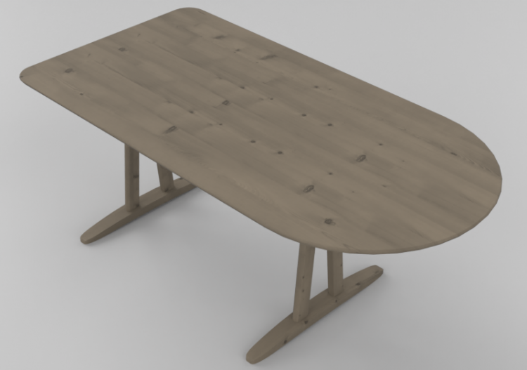 Mesas 3D - Mesa de madera maciza de abedul - Stolab - Annie...