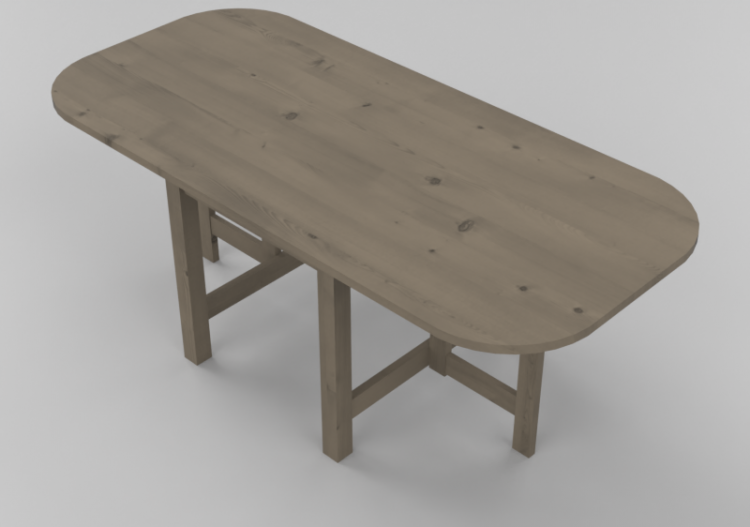 Mesas 3D - Mesa de madeira maciça de bétula - Stolab -...