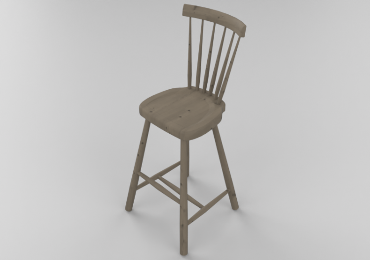 3D Chairs - Children's chair in solid birch - Stolab -...