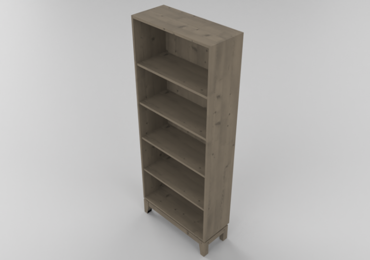 3D Book shelf - Solid birch library - Stolab - Allegro -...
