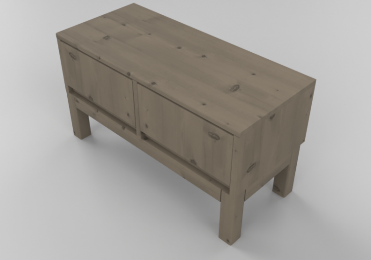 Estantes 3D - Banco de madeira maciça de bétula - Stolab -...
