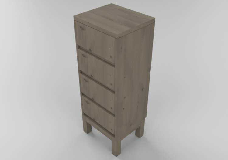 Bibliothèque 3D - Commode en bouleau massif - Stolab -...