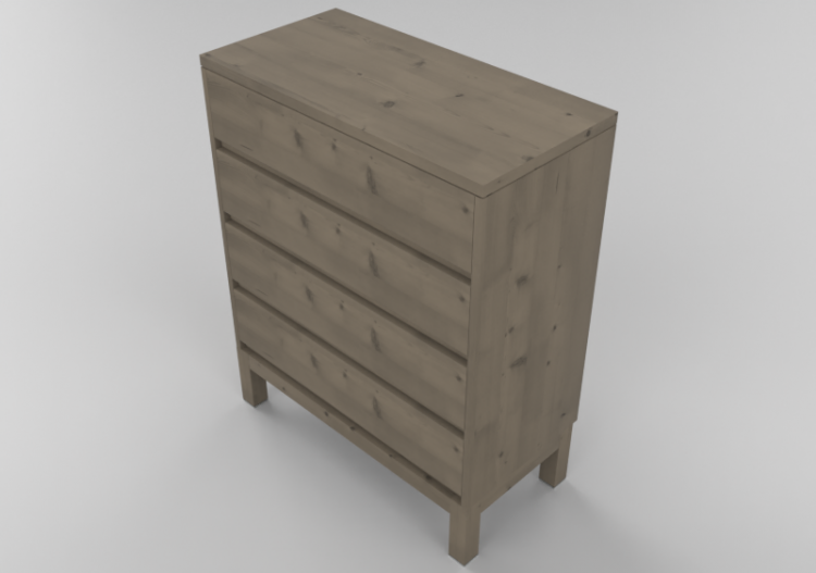 Bibliothèque 3D - Commode en bouleau massif - Stolab -...