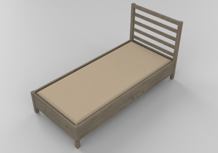 3D Beds - Solid birch single bed - Stolab - Serena - 4020 -...