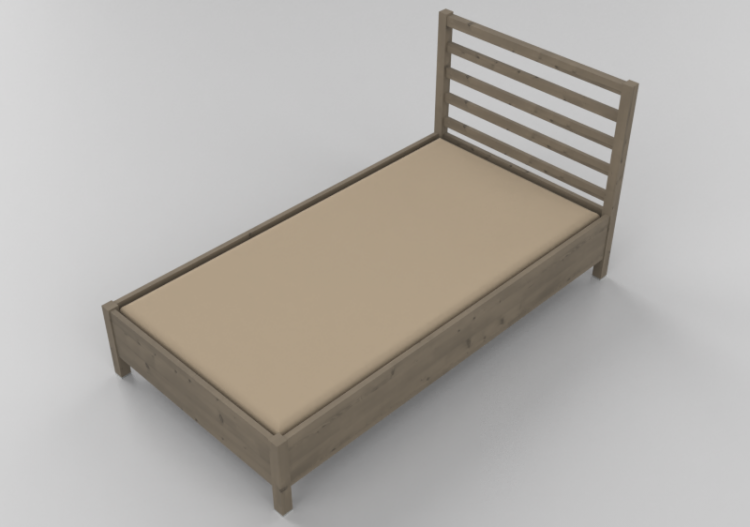 3D Beds - Solid birch single bed - Stolab - Serena - 4021 -...