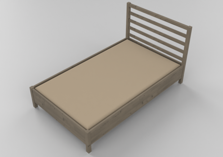 3D Beds - Solid birch single bed - Stolab - Serena - 4022 -...