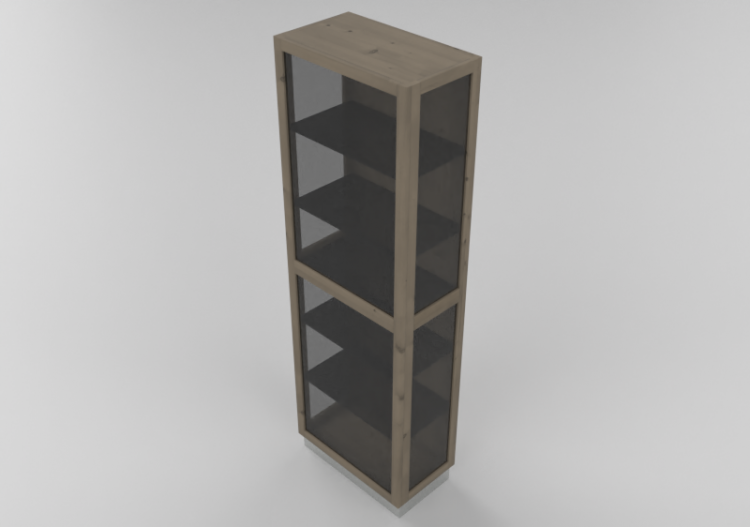 3D Furniture - Showcase in solid birch - Stolab - Polaris -...