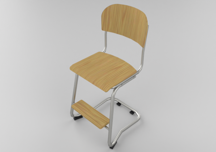 3D Chairs - Wooden Stool - Lekolar - 80364 - ACCA software