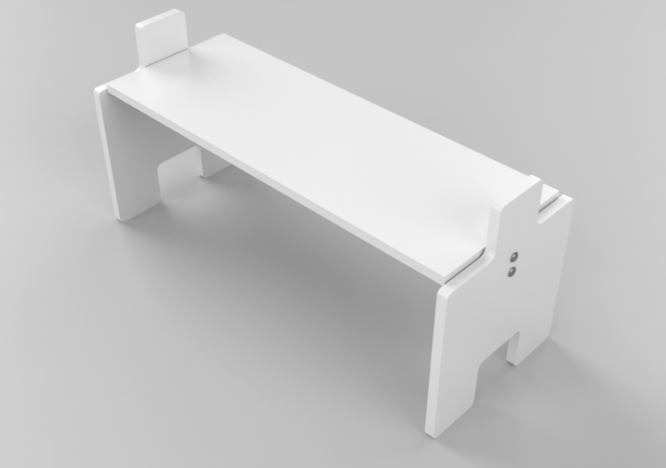 Sedie 3D - Panca in legno - Lekolar - 80987/97 - ACCA...