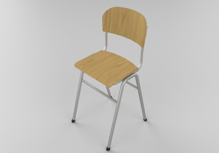 Chaises 3D - Chaise en bois - Lekolar 30976 - ACCA software