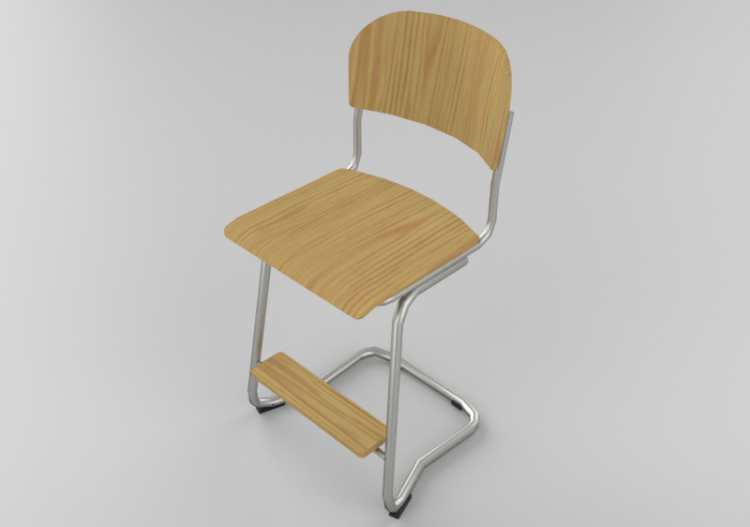 Cadeira 3D - Banqueta de madeira - Lekolar - 80366 - ACCA...