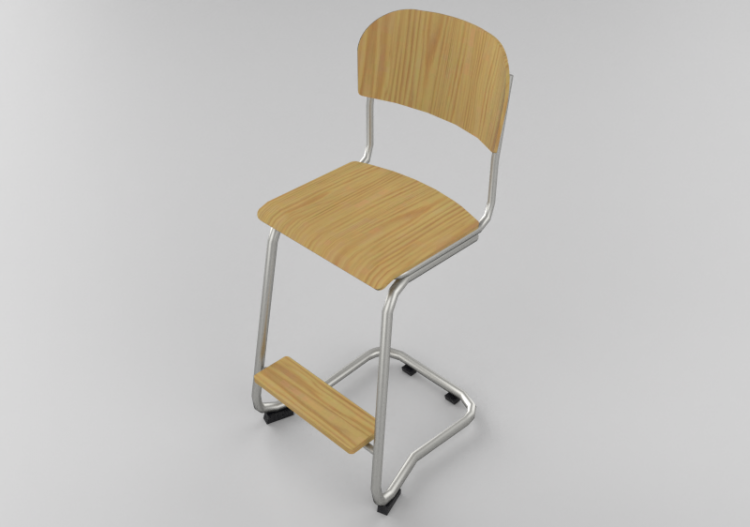 Cadeira 3D - Banqueta de madeira - Lekolar - 80365 - ACCA...
