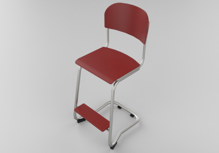 Cadeira 3D - Banqueta de madeira - Lekolar - 80365/17 -...