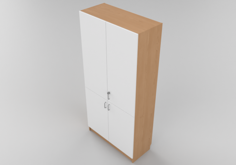 Wardrobes and Cabinets 3D - Two door panel Wardrobe -...