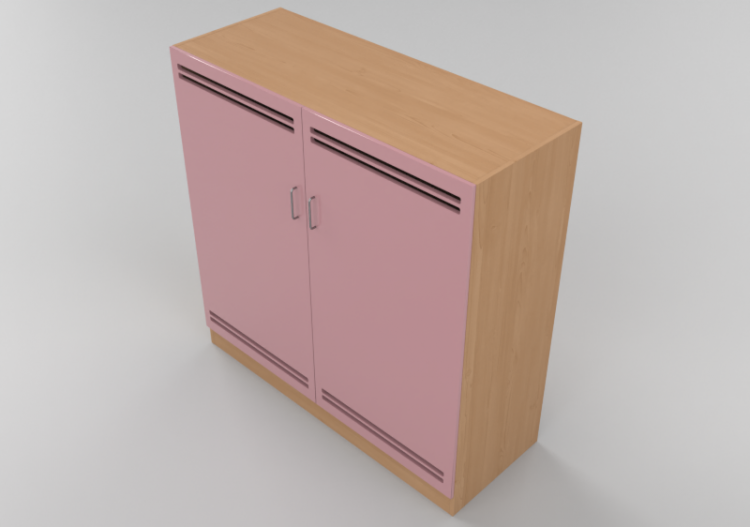 Wardrobes and Cabinets 3D - Two door panel Wardrobe -...