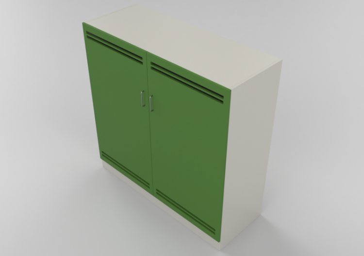 Wardrobes and Cabinets 3D - Two door panel Wardrobe -...